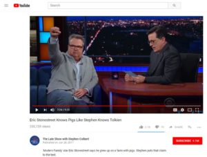 Eric Stonestreet and Stephen Colbert