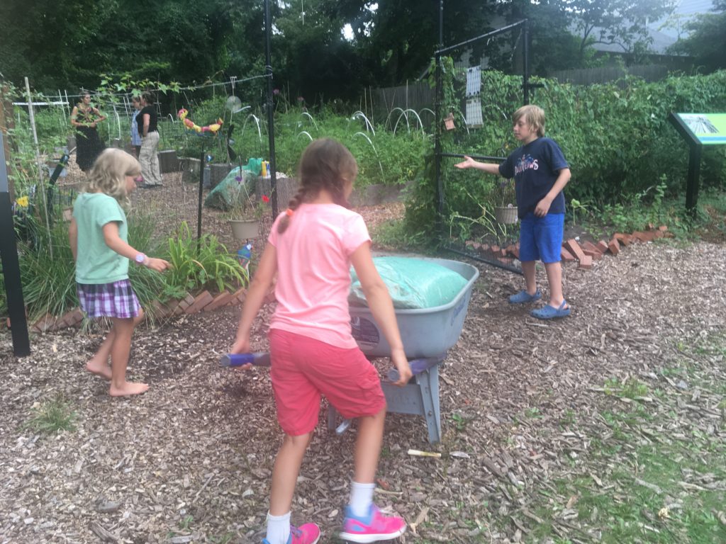 Youth working on the farm 